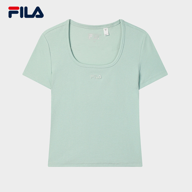 FILA CORE LIFESTYLE ORIGINALE SUMMER QUEST Women Short Sleeves T-Shirt (White / Green)