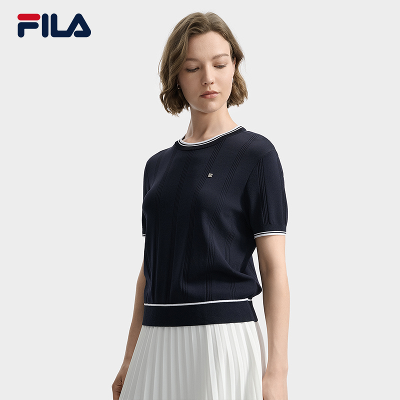 FILA CORE LIFESTYLE WHITE LINE ESCAPE THE CITY Women Knit Sweater