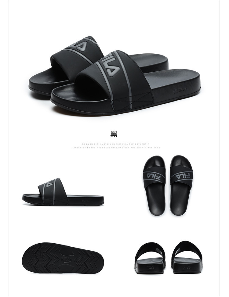 FILA CORE Men's DRIFTER FASHION ORIGINALE Heritage Slippers in Black or White