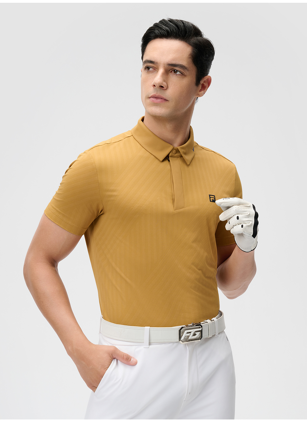 FILA CORE ATHLETICS GOLF Men Short Sleeve Polo (Brown / Navy)