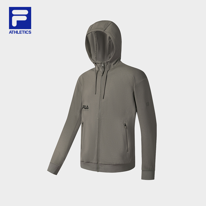 FILA CORE ATHLETICS FITNESS BLACK Men Knit Jacket (Brown)