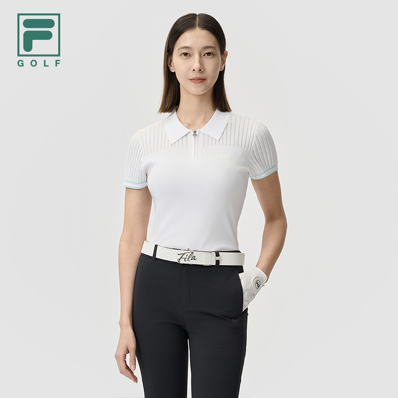 FILA CORE ATHLETICS GOLF Women Knit Sweater (Black / White)