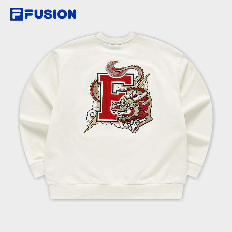 FILA FUSION  INLINE CULTURE Men's Pullover Sweater in White