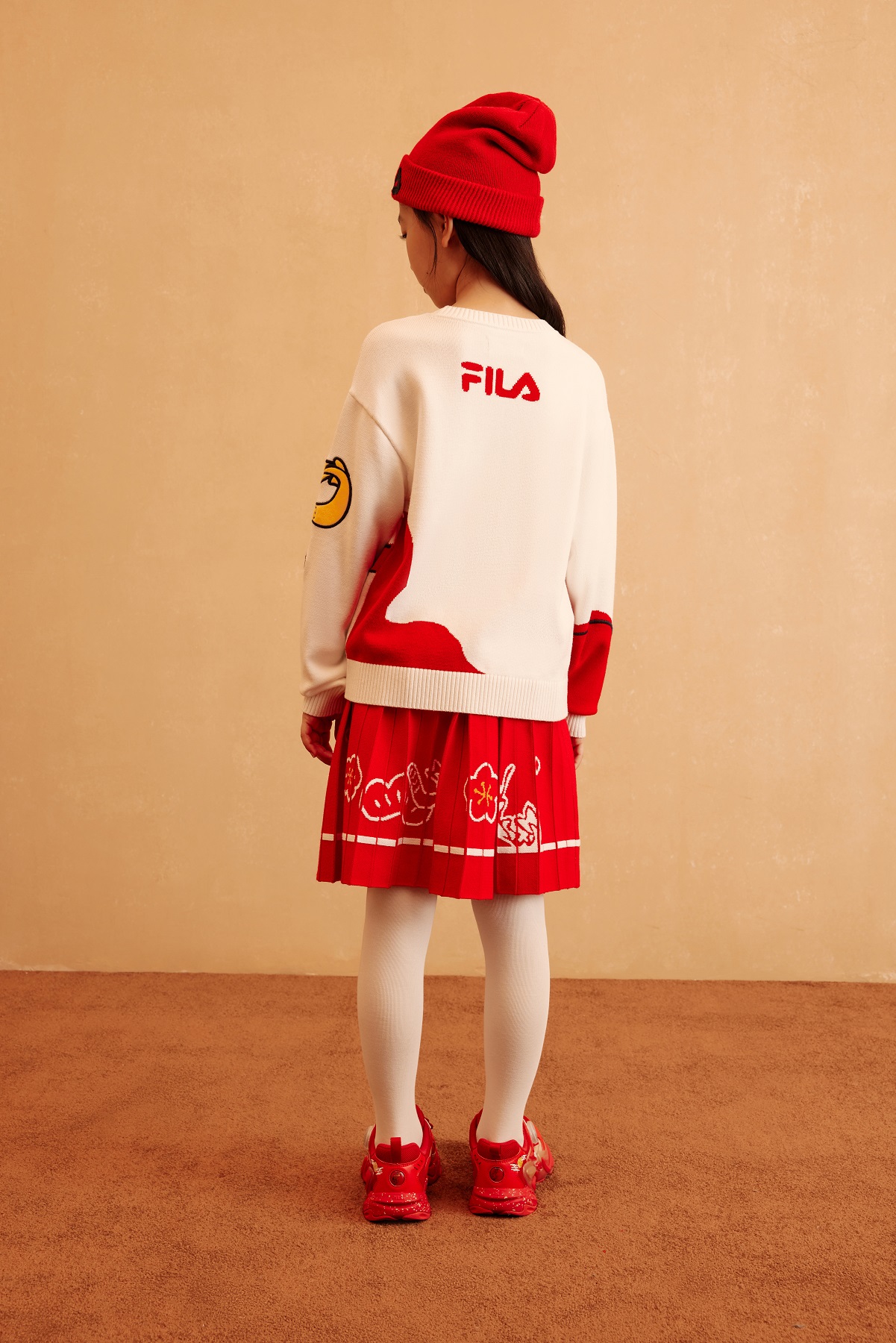 [ CNY Collection ] FILA KIDS ORIGINALE Chinese New Year Girl's Skirt in Red