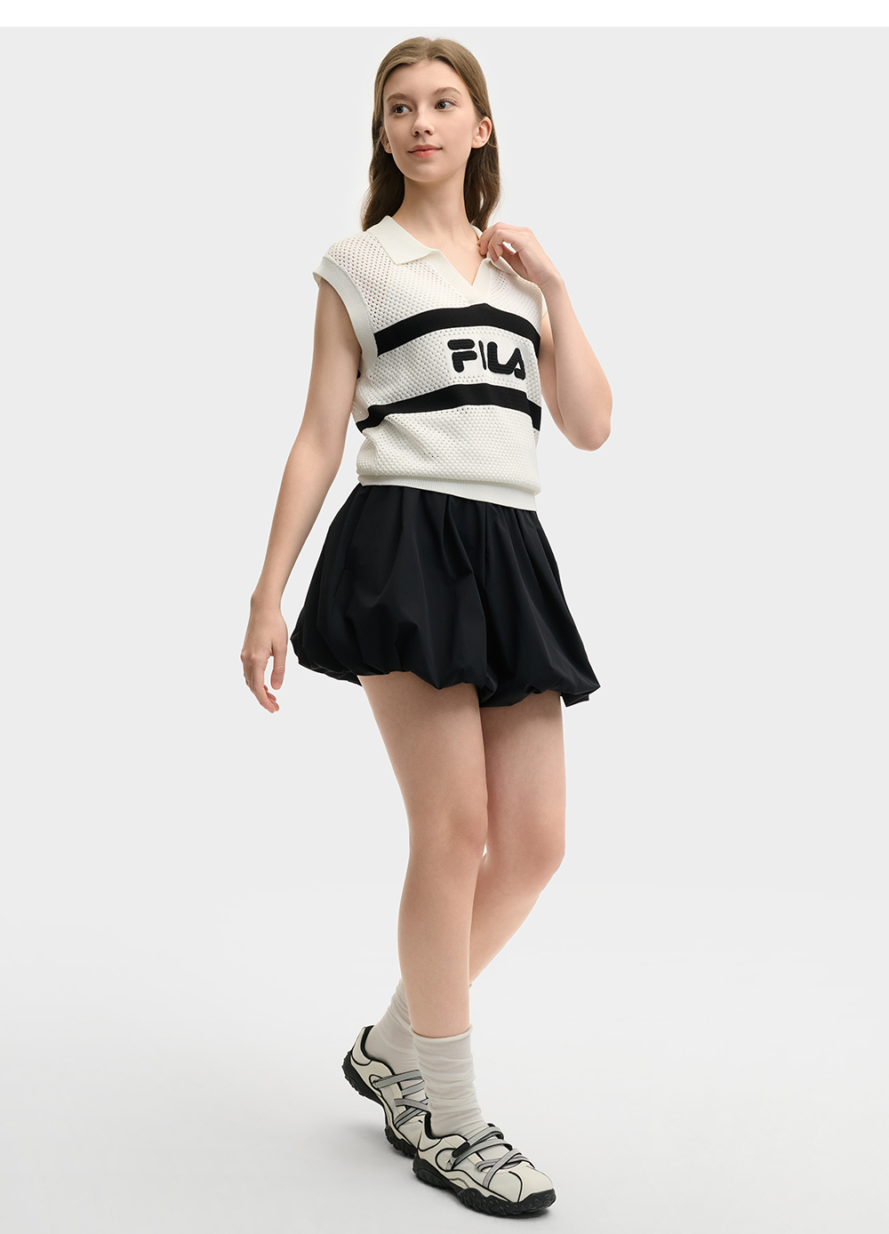 FILA CORE LIFESTYLE ORIGINALE DREAMS ON THE COURT Women 2-piece Top (White)