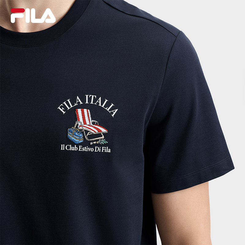 FILA MEN'S HERITAGE Knitted Short Sleeve Top