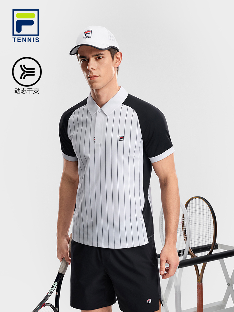 FILA MEN'S TENNIS Knitted Short Sleeve Polo Shirt