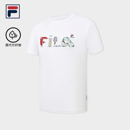 FILA CORE Men's TENNIS ESSENTIAL Short Sleeve T-Shirt in White