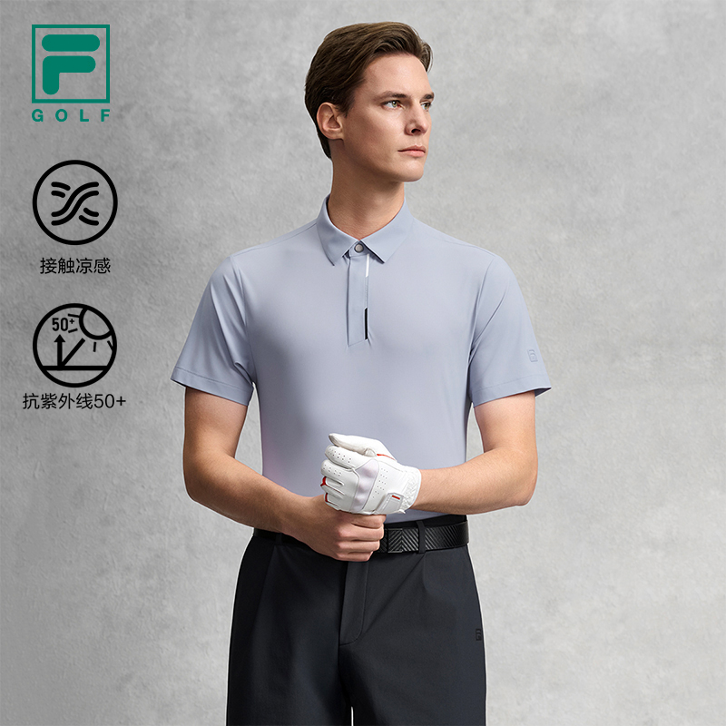 FILA MEN'S GOLF Knitted Short Sleeve Polo Shirt