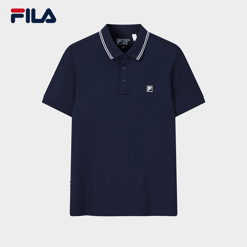 FILA MEN'S HERITAGE Knitted Short Sleeve Polo Shirt