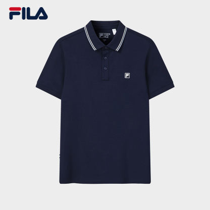 FILA MEN'S HERITAGE Knitted Short Sleeve Polo Shirt