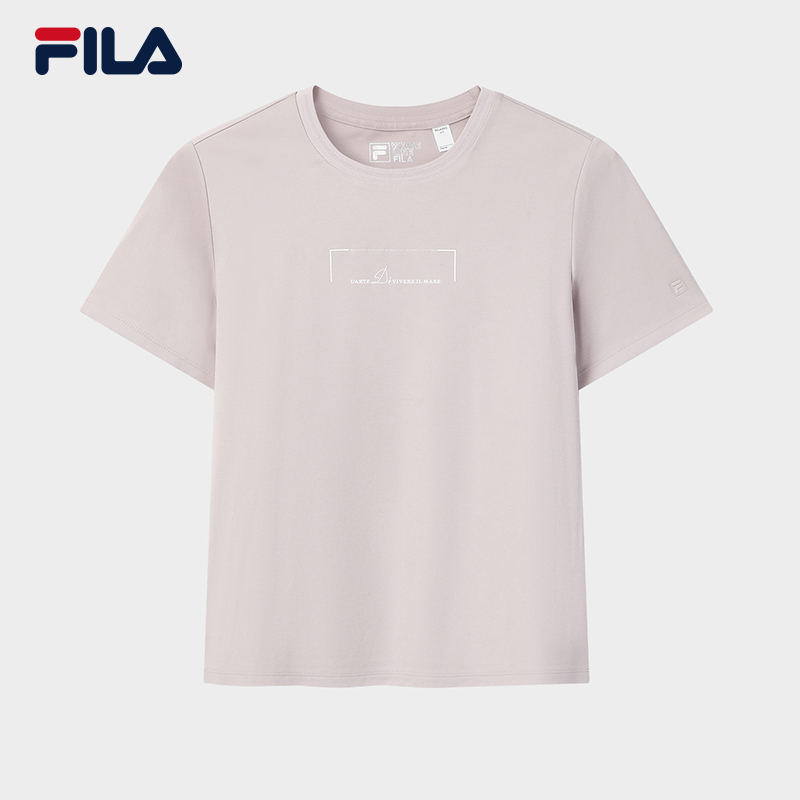 FILA WOMEN'S WHITE Knitted Short Sleeve Top