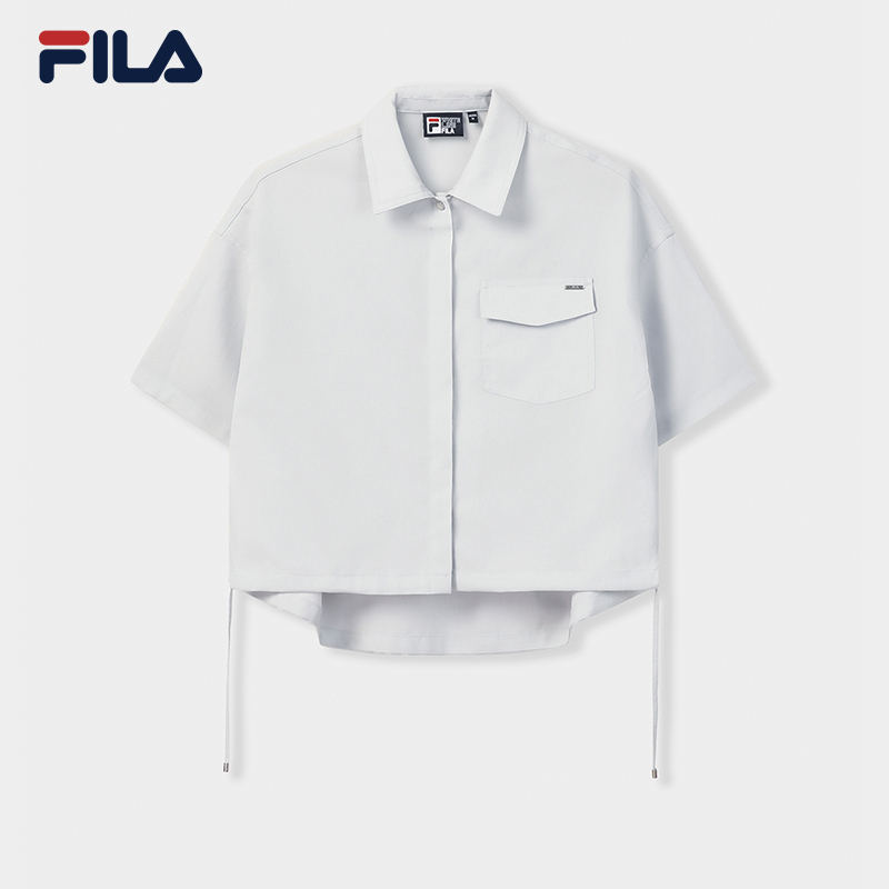 FILA WOMEN'S WHITE Woven Short Sleeve Shirt