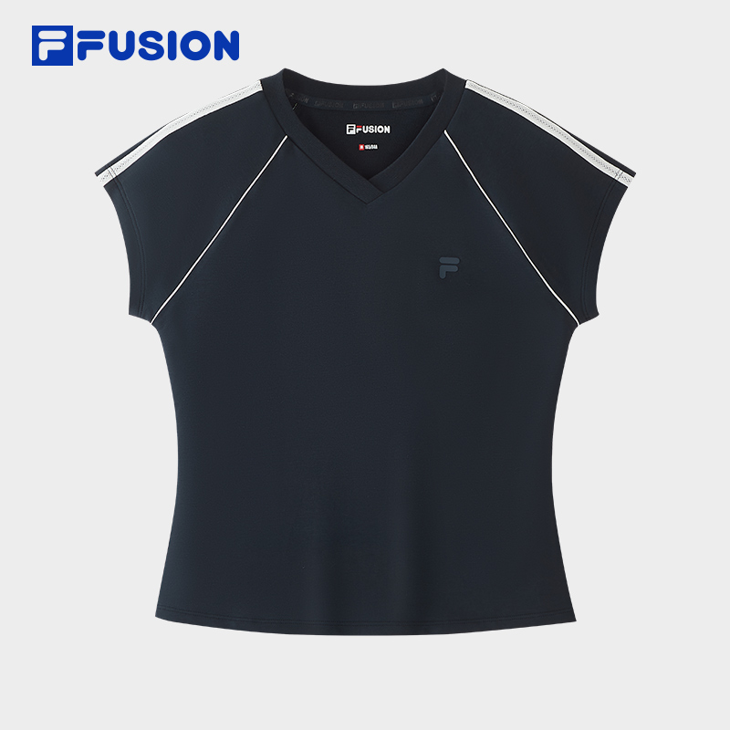 FILA WOMEN'S FUSIONEER Knitted Short Sleeve Top