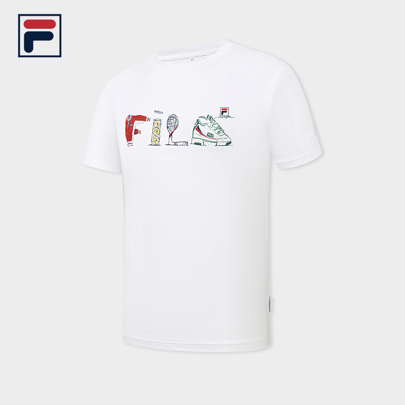 FILA CORE Men's TENNIS ESSENTIAL Short Sleeve T-Shirt in White