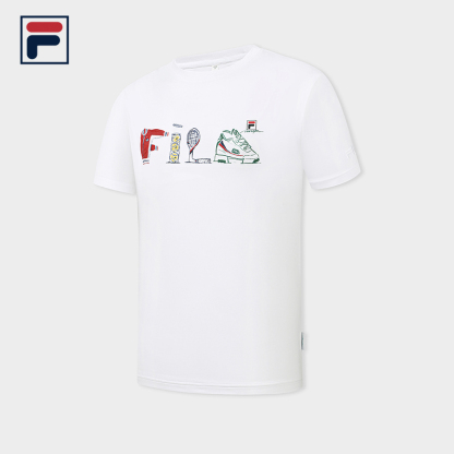 FILA CORE Men's TENNIS ESSENTIAL Short Sleeve T-Shirt in White