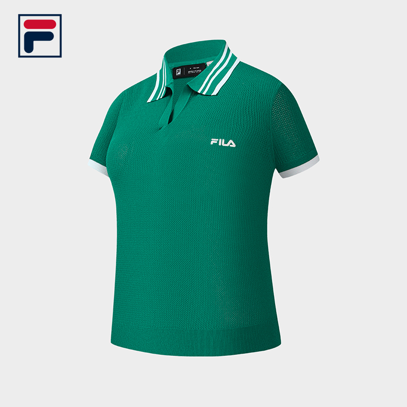 FILA CORE Women's TENNIS Premium Knit Top in Green