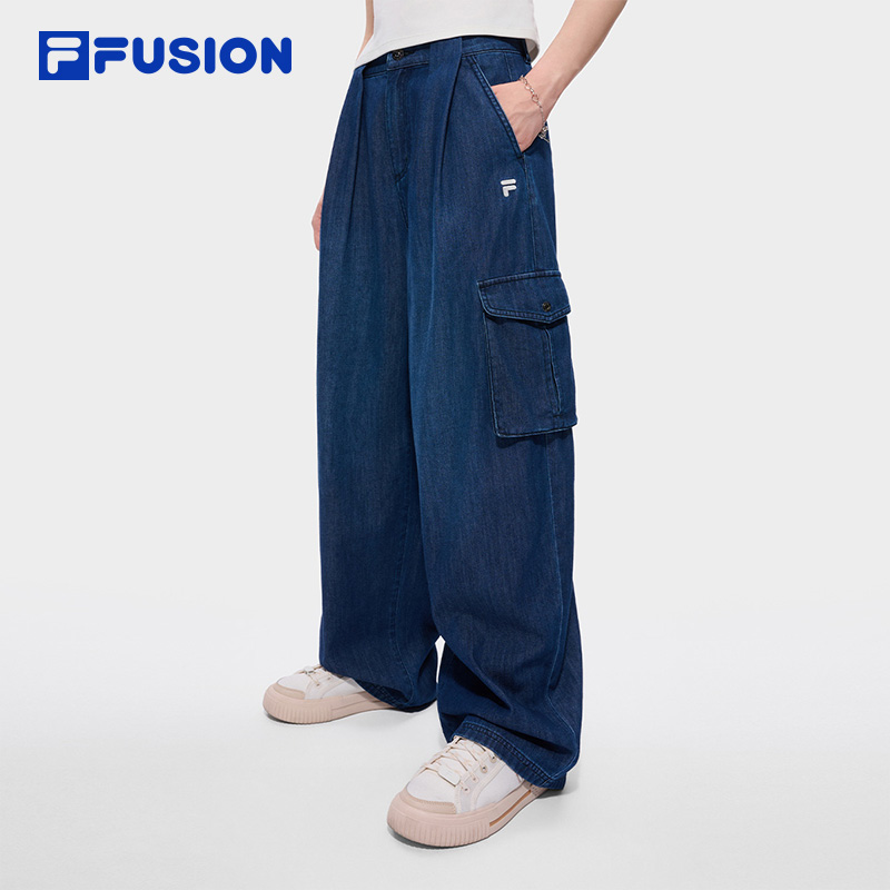 FILA FUSION Women WORKWEAR Washed Denim Jeans