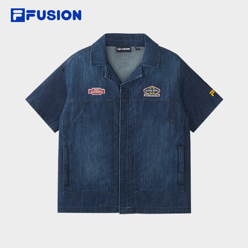 FILA FUSION Men WORKWEAR Washed Denim Jacket