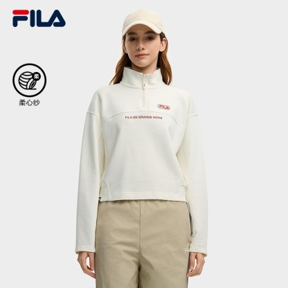 FILA CORE LIFESTYLE FILA ORIGINALE Women Long Sleeve Top (Ash/white)