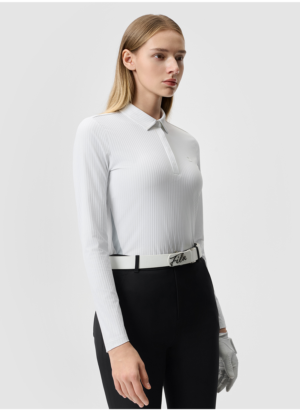 FILA CORE ATHLETICS GOLF MODERN FUSHION Women Long Sleeve Polo (White)