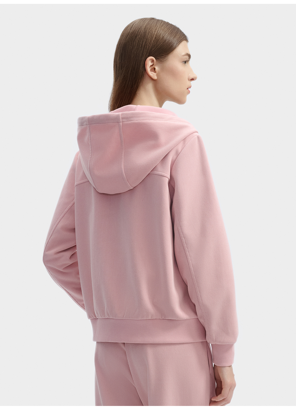 FILA CORE LIFESTYLE WHITE ORTISEI Women Hooded Jacket (Pink)