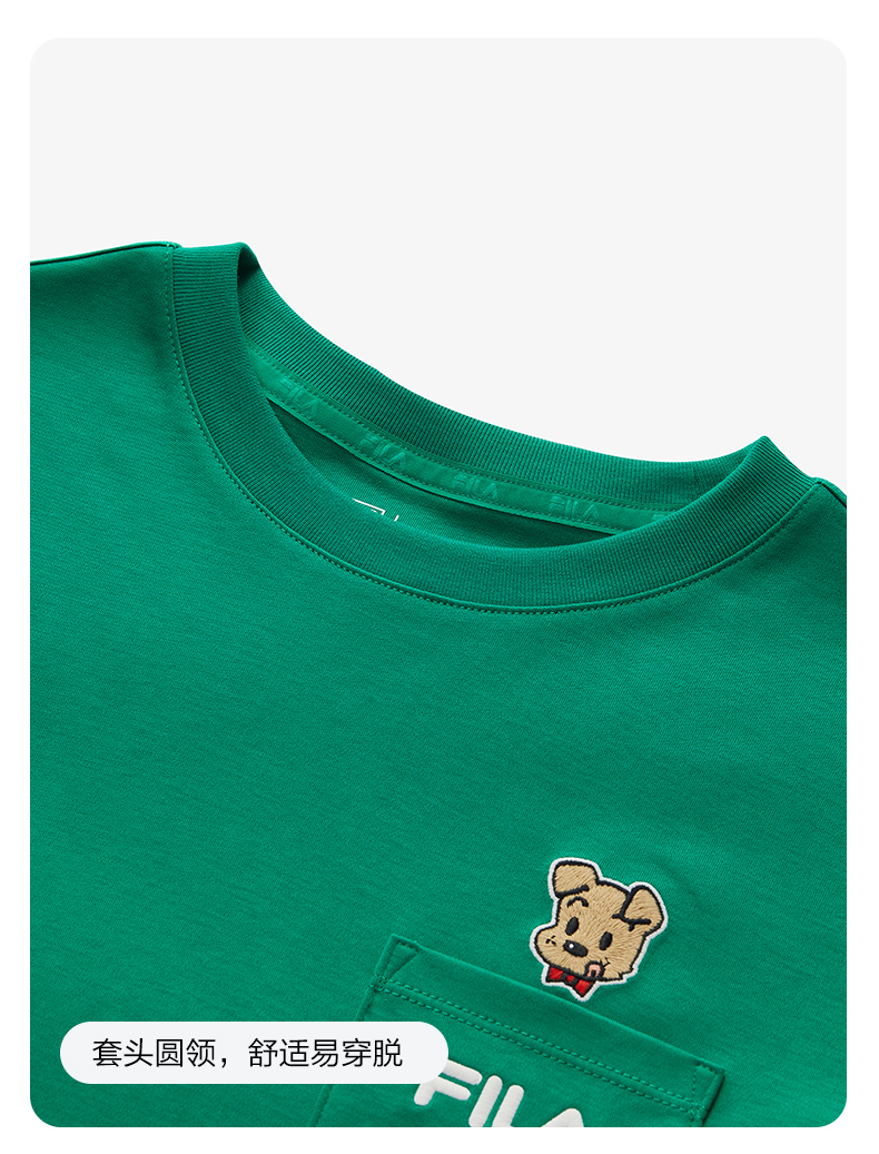 (130 - 170cm) FILA KIDS x OSAMU GOODS Unisex Short Sleeve T-Shirt