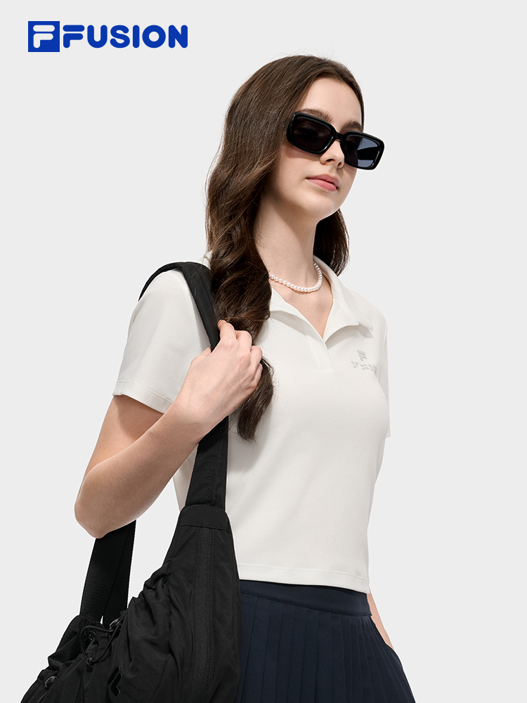 FILA FUSION LIFE FUSIONEER DOWNTOWN DRIFT Women Short Sleeve Polo (Violet / White)