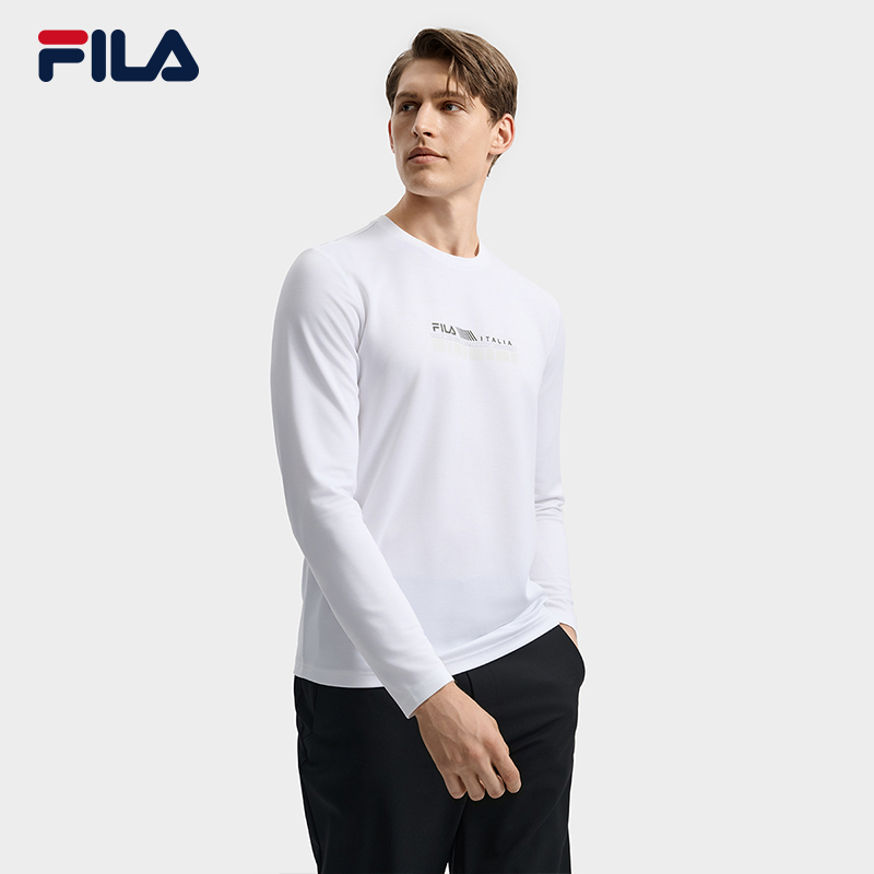 FILA CORE WHITE Weekend City Break  Men Long Sleeve Tee White