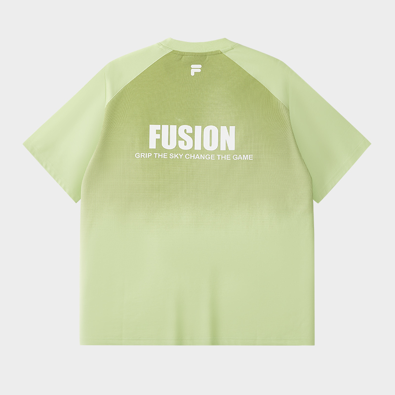 FILA FUSION  WORKWEAR METRO PORTAL Men Short Sleeve T-shirt (Light Green / White)