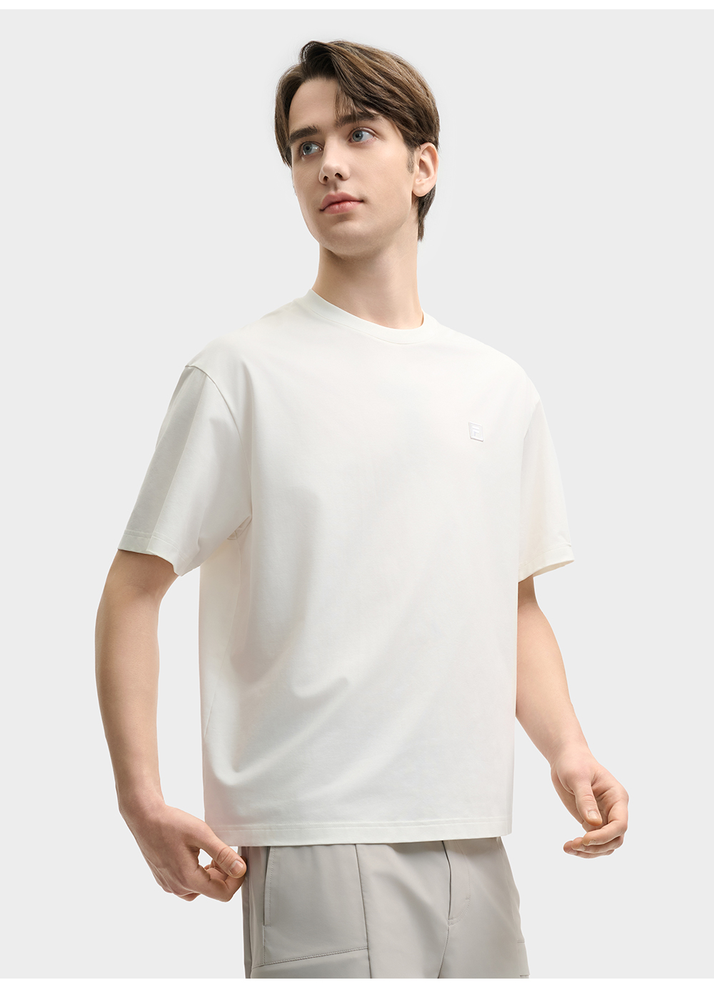 FILA CORE LIFESTYLE MILANO LUXURY CAFFE / FLAT WHITE Men Short Sleeves T-Shirt (Black / White)
