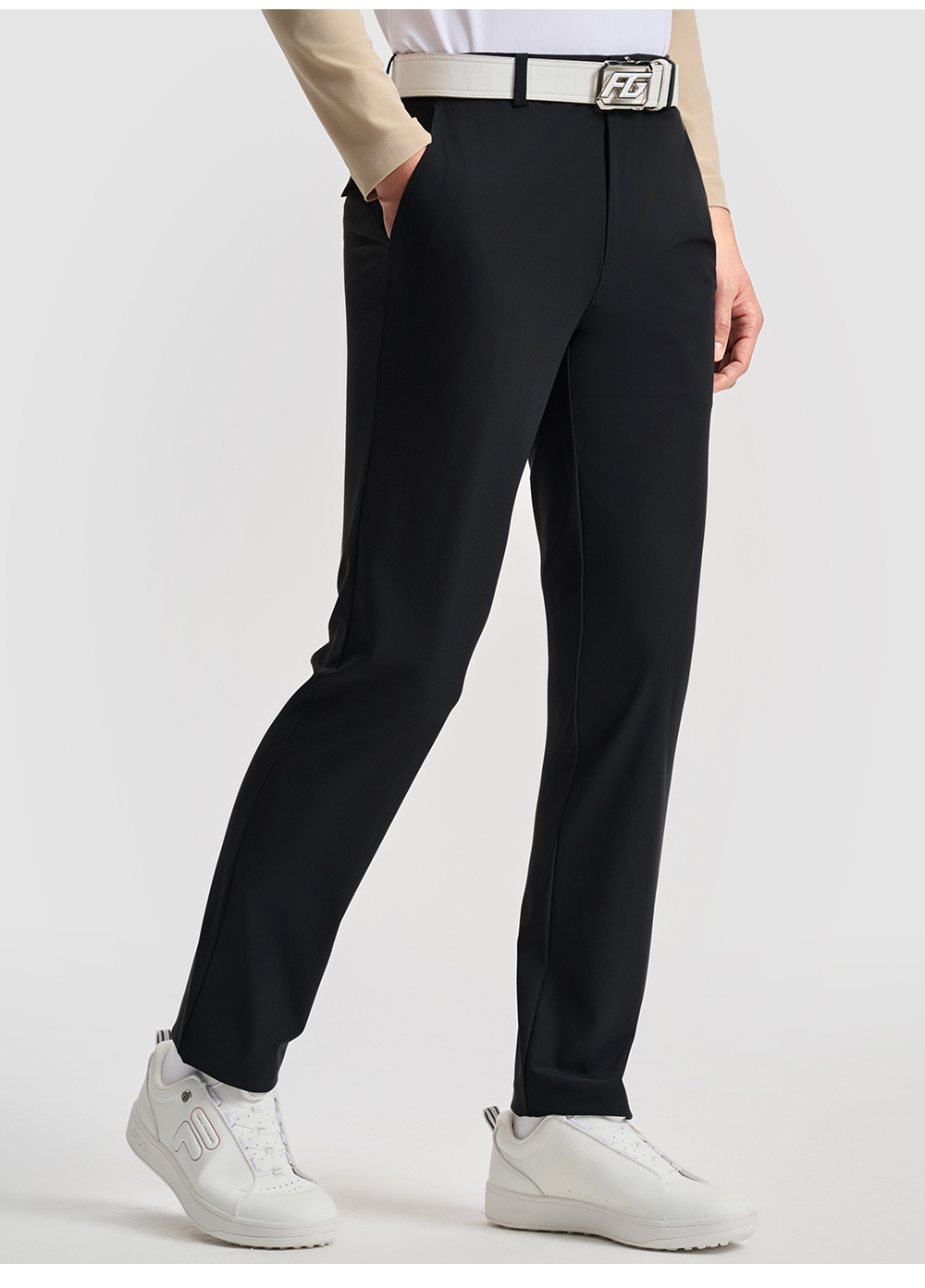 FILA CORE ATHLETICS GOLF STATELY FLORAL Men Knit Pants (Black)