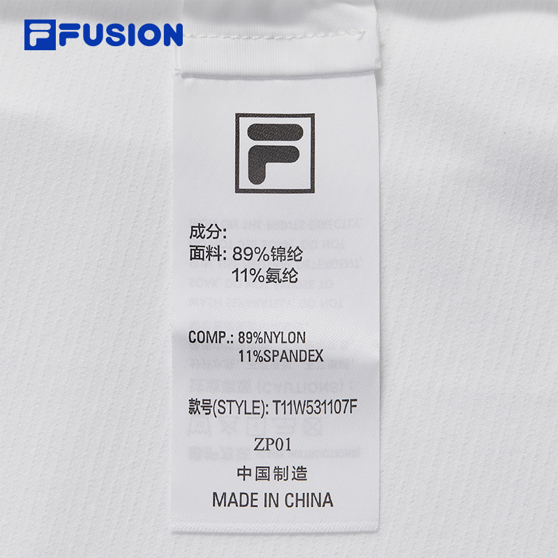 FILA FUSION URBAN TECH Women Short Sleeve T-shirt (Grey/White)