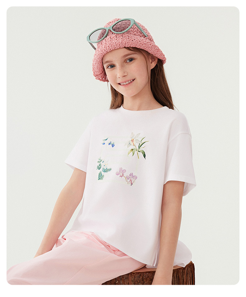 FILA KIDS WHITE LINE Girl's Short Sleeve T-Shirt