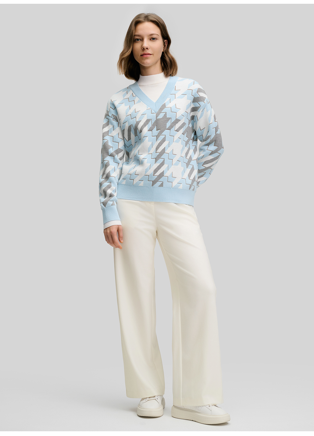 FILA CORE LIFESTYLE EMERALD ELEGANT HEART Women Knit Sweater (Full Print)