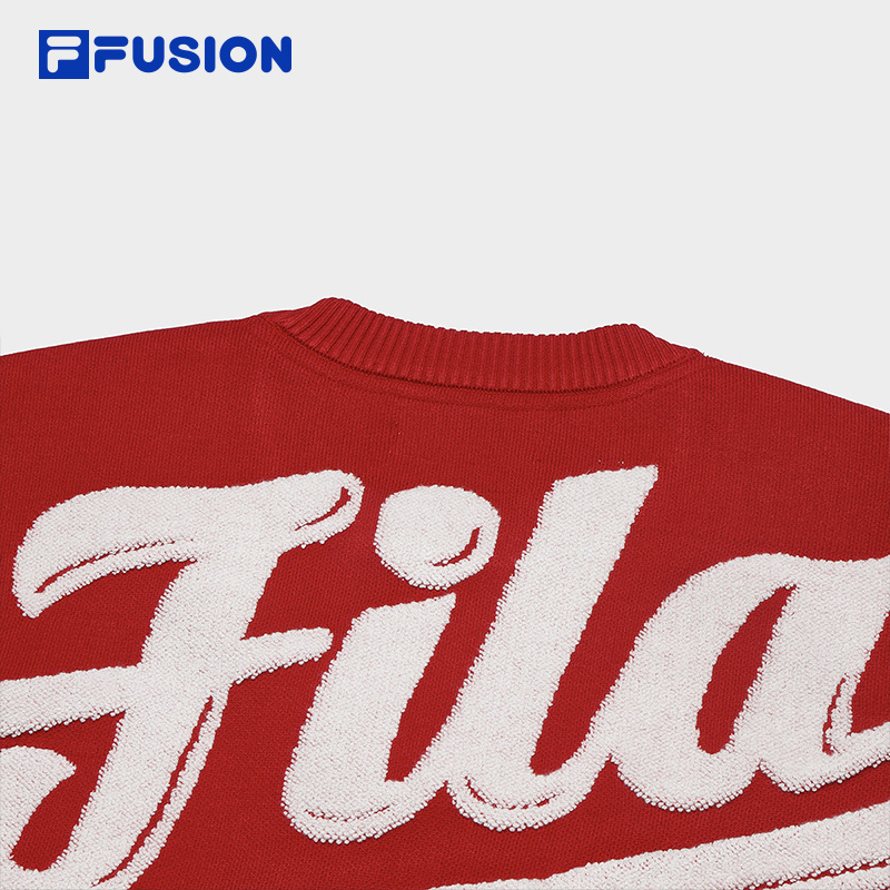 [ NANA CNY Collection ] FILA FUSION CULTURE Women's Knit Sweater in Red Chinese New Year