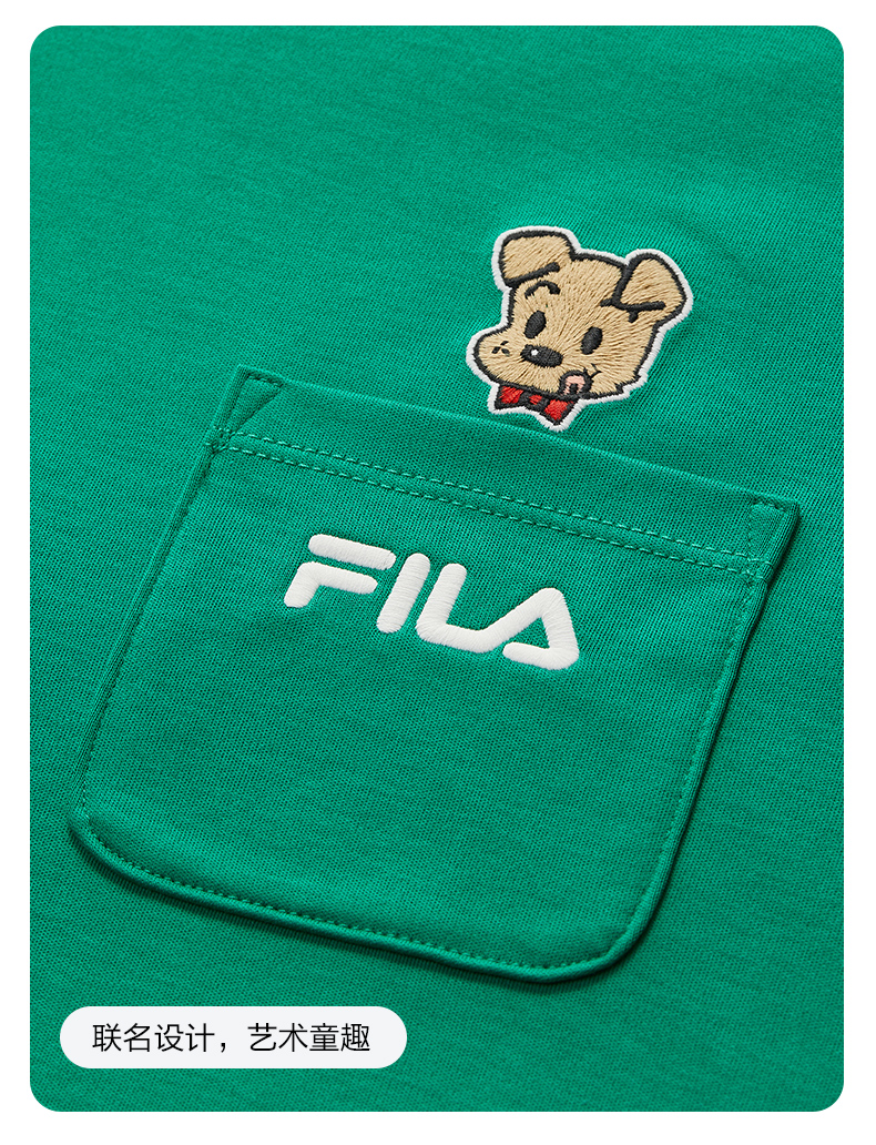 (130 - 170cm) FILA KIDS x OSAMU GOODS Unisex Short Sleeve T-Shirt