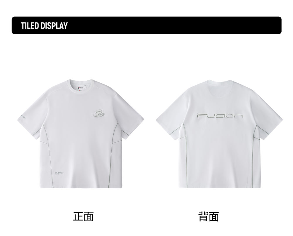 FILA FUSION INLINE URBAN TECH VR IN VIRTUAL REALITY Men Short Sleeves T-Shirt (Black / White)