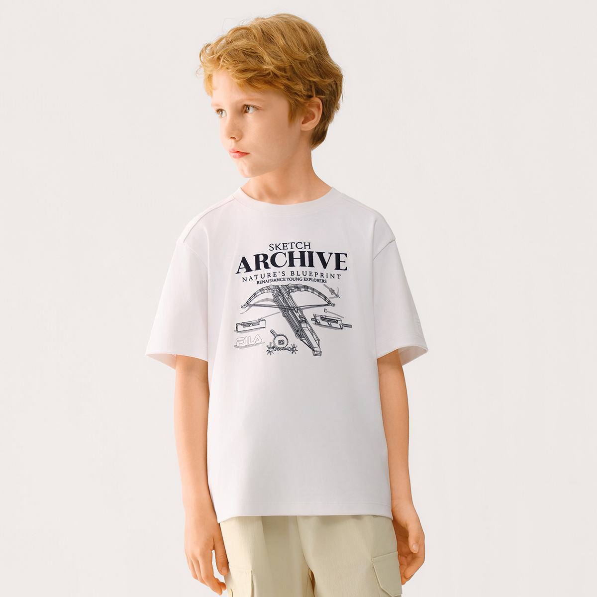 FILA KIDS WHITE LINE WHITE LINE Boys Short Sleeves T-Shirt
