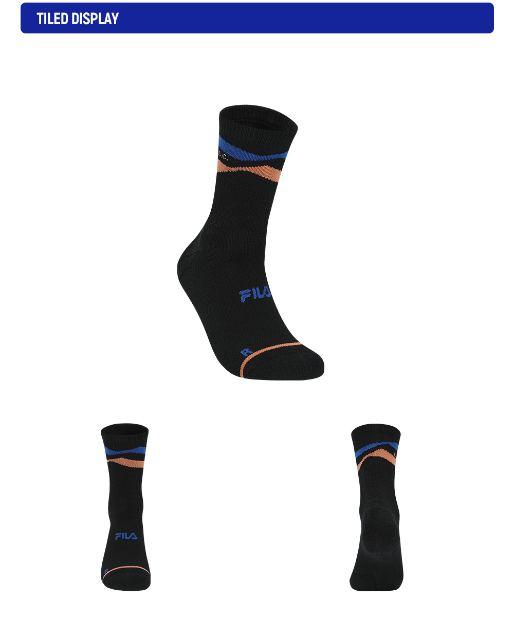 FILA CORE ATHLETICS  Men Knee High Socks (Black)