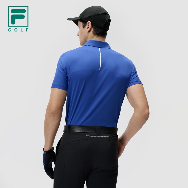 FILA CORE ATHLETICS GOLF2 Men Short Sleeve Polo (Black / Blue / White)