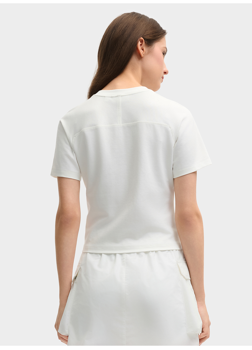 FILA CORE LIFESTYLE MILANO LUXURY CAFFE / FLAT WHITE Women Short Sleeves T-Shirt (Black / White)