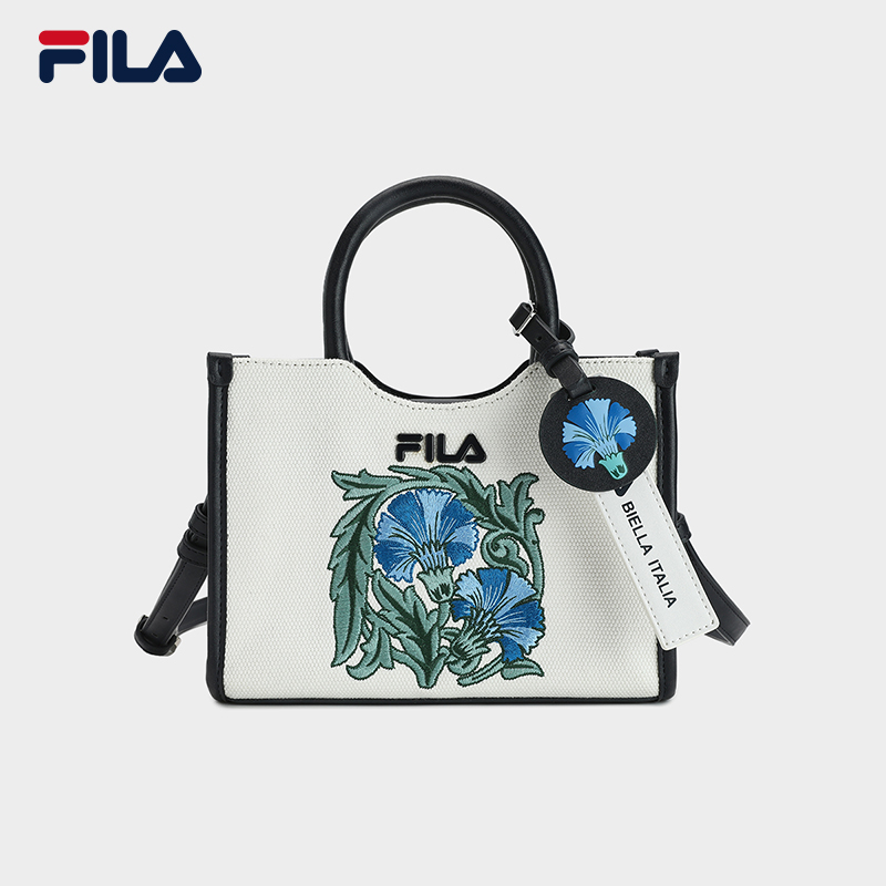 【Yangmi】 FILA CORE WHITE LINE HERITAGE Women's Crossbody Bag in White