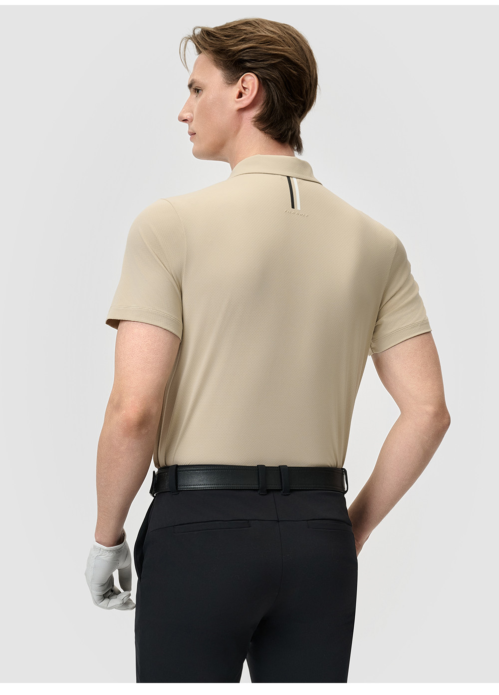 FILA CORE ATHLETICS GOLF STATELY FLORAL Men Polo T-shirt (Black / Light Khaki / White)