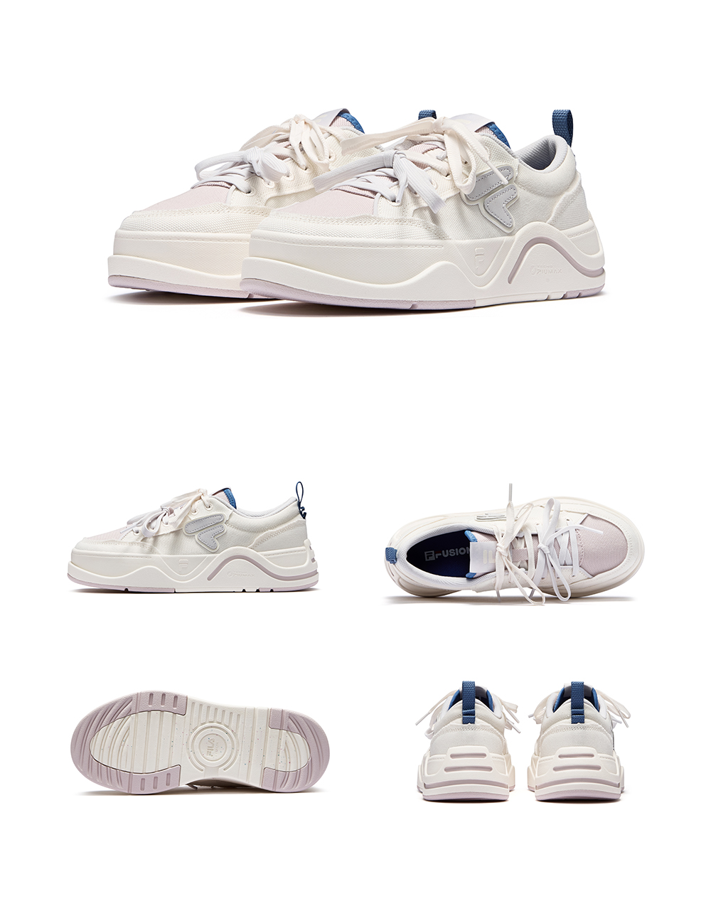 FILA FUSION FUSION 50-50 DX II CVS Men & Women Skate Shoes (Beige / Grey / Sand / Blue / Cream)