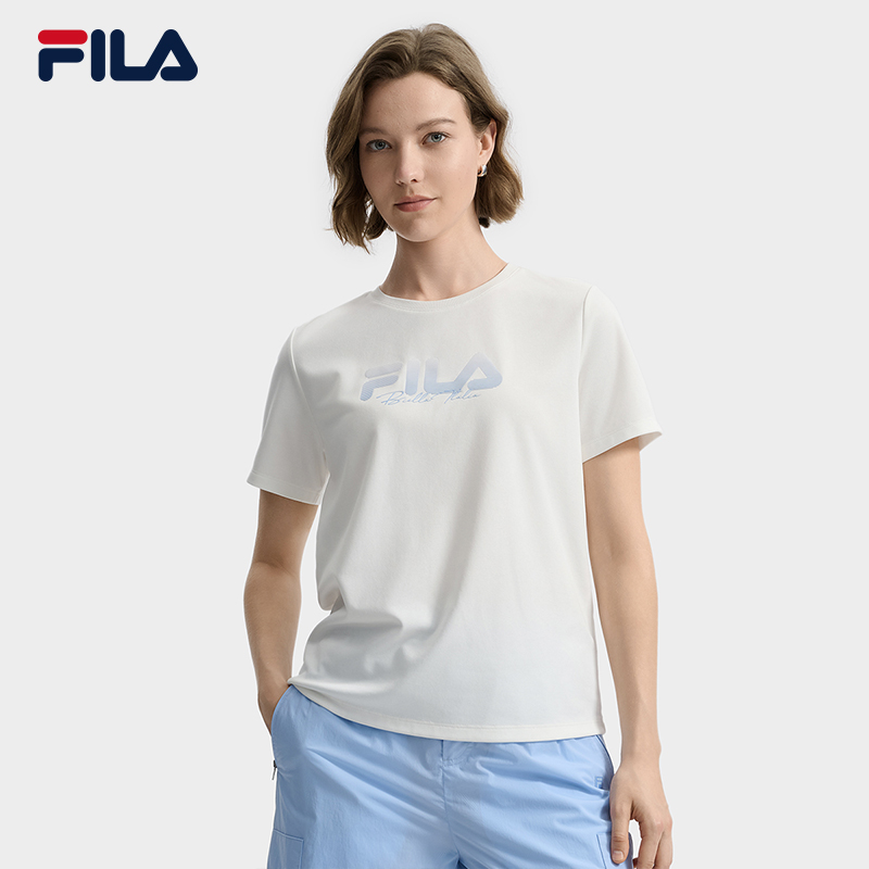 FILA CORE LIFESTYLE WHITE LINE ESCAPE THE CITY Women Short Sleeve T-shirt