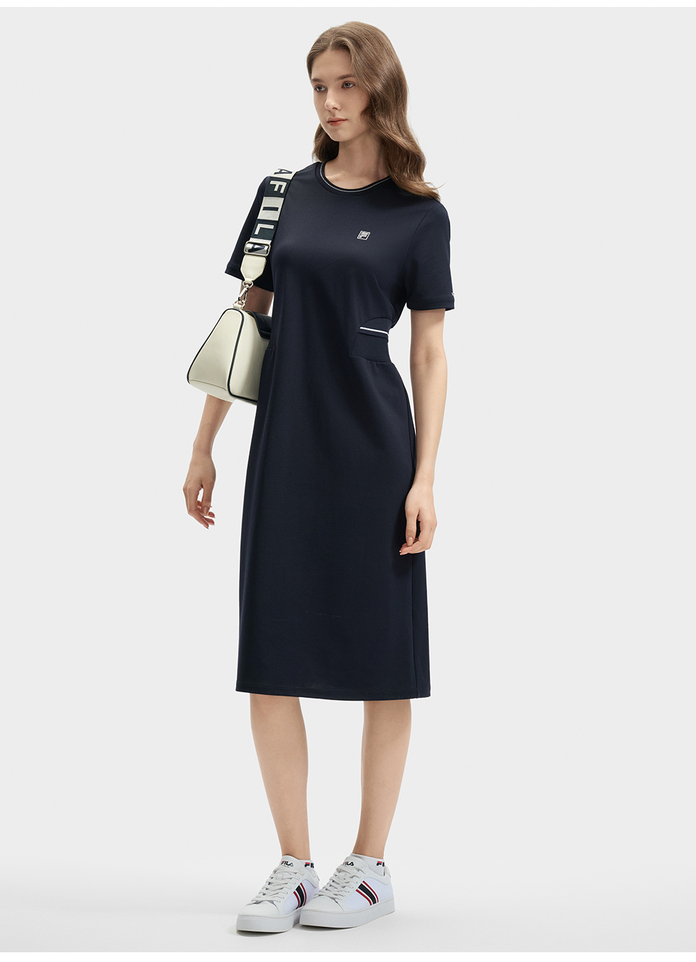 FILA CORE LIFESTYLE MODERN HERITAGE  DNA-FRENCH CHIC Women Dress (Navy)
