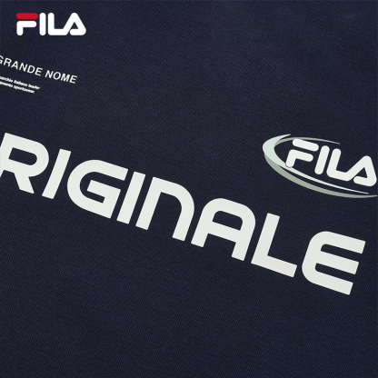 FILA CORE WHITE LINE FILA ORIGINALE Men Short Sleeve T-shirt (Dark Blue / White)