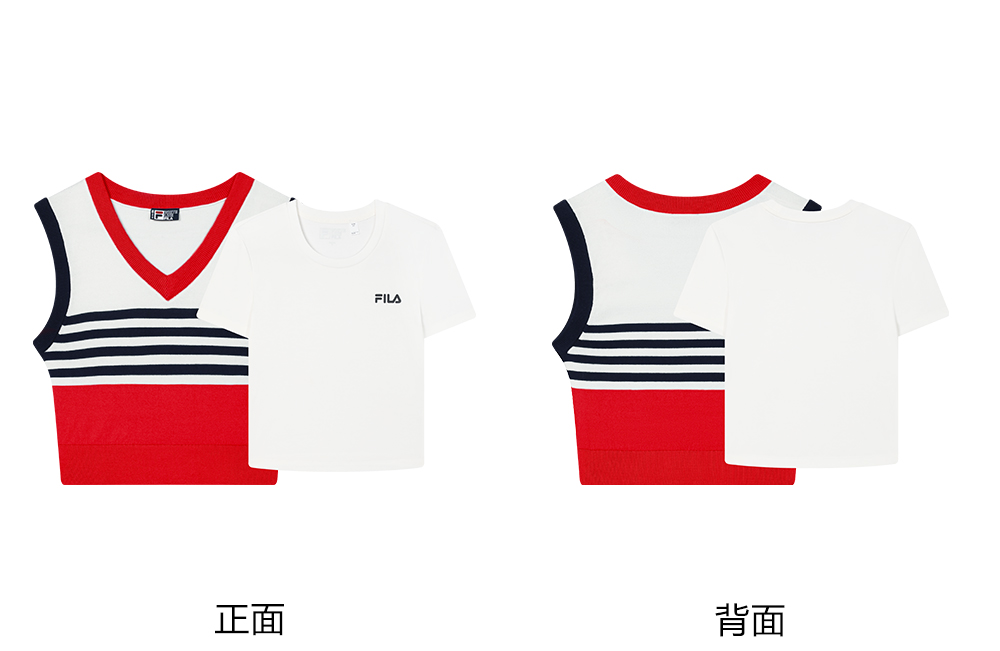 FILA CORE LIFESTYLE ORIGINALE FRENCH TENNIS CLUB Women Short Sleeve T-shirt (Red)