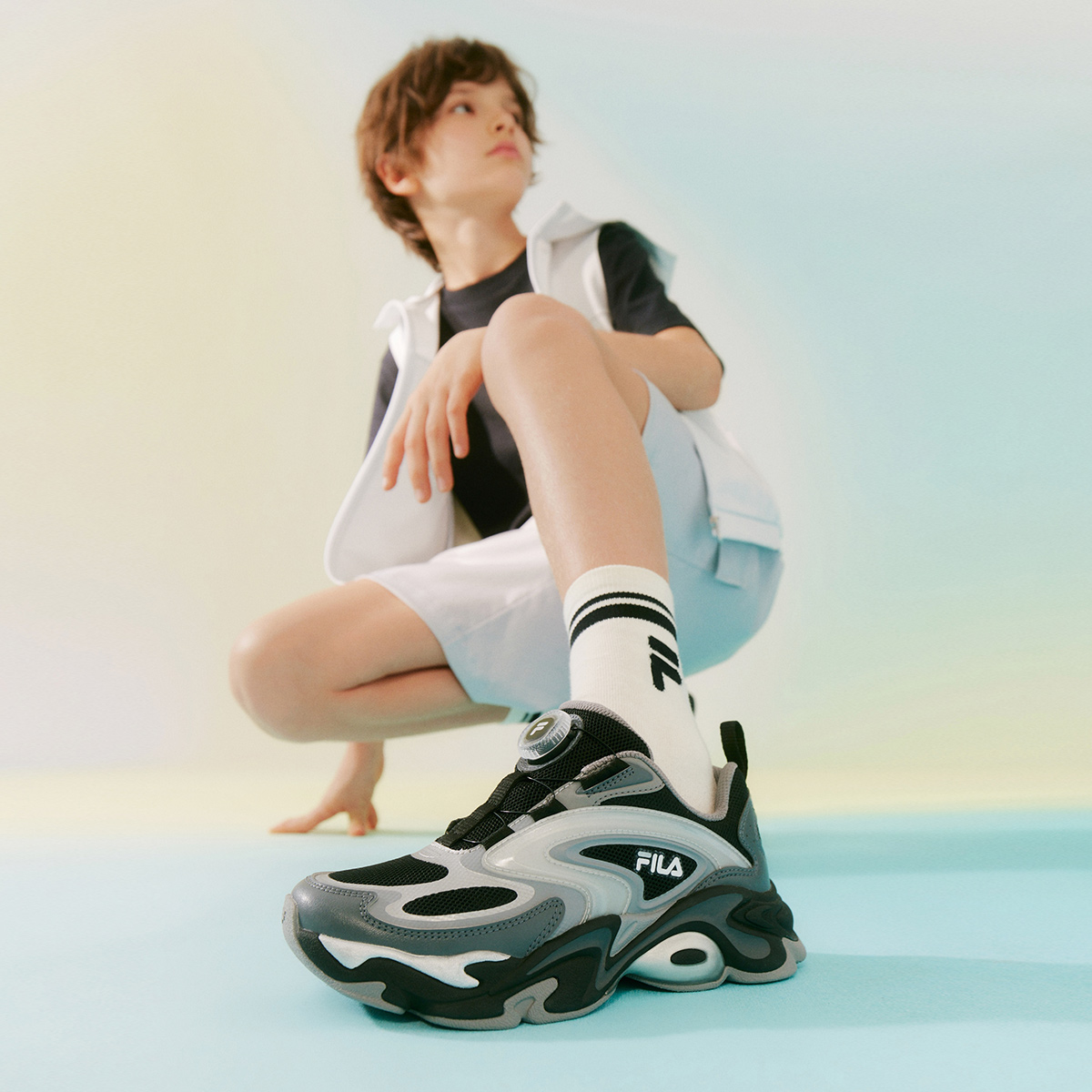 FILA KIDS HERITAGE SPHINX 3 Boys Retro Running Shoes